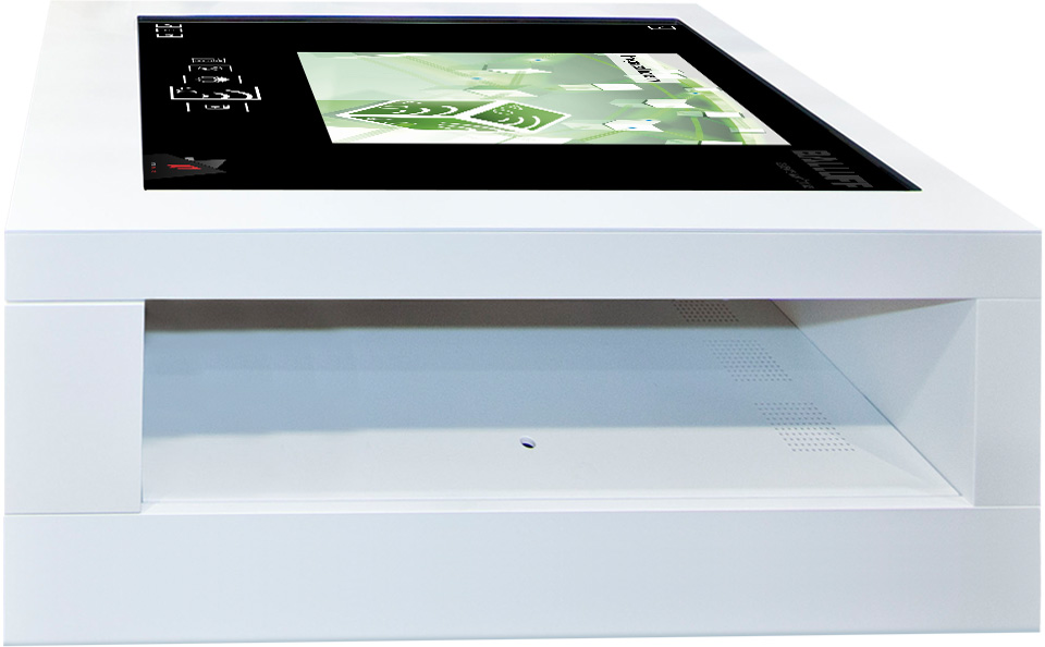 Elektronischer Tisch / eTable 360°-Vertriebsinformationen faszinierend und interaktiv darstellen