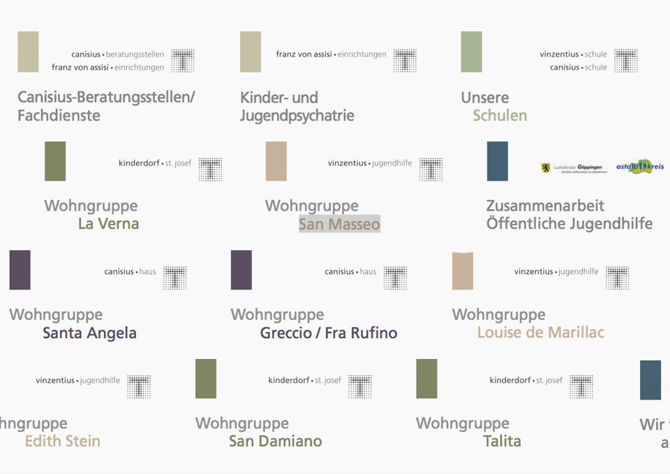 Einheitlichen und zur Dachgesellschaft passenden Design für alle Einrichtungen Einheitlichen und zur Dachgesellschaft passenden Design für alle Einrichtungen