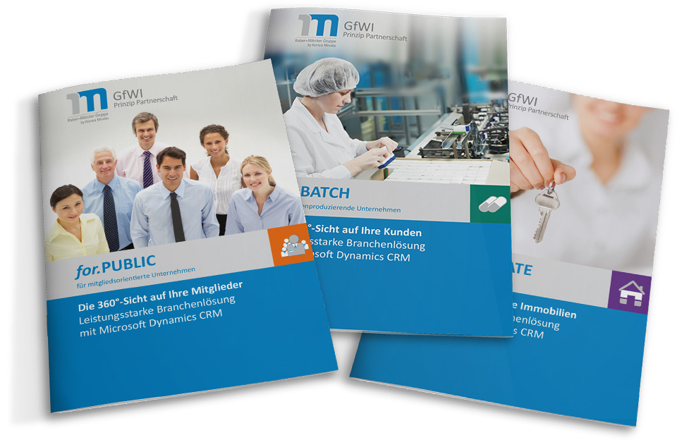 Broschüren der verschiedenen Bereiche und Produkte Broschüren der verschiedenen Bereiche und Produkte