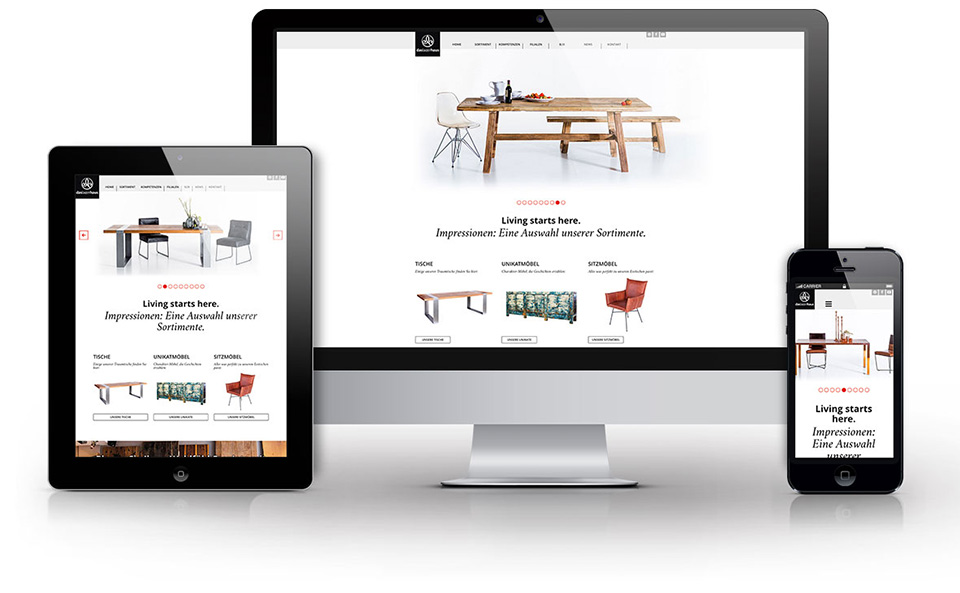 Das Multisite-Webportal wird dank responsive Design auf den Endgeräten optimal dargestellt Das Multisite-Webportal wird dank responsive Design auf den Endgeräten optimal dargestellt